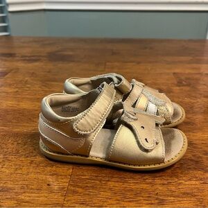 Livie & Luca unicorn leather sandals size 8 gold rose gold